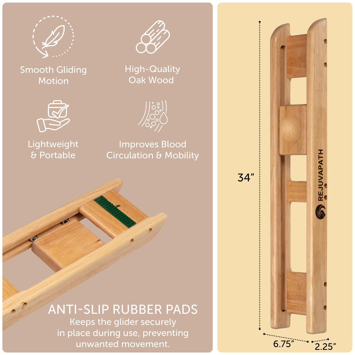 Knee & Hip Rehab Glider – Physiotherapy Equipment for Recovery
